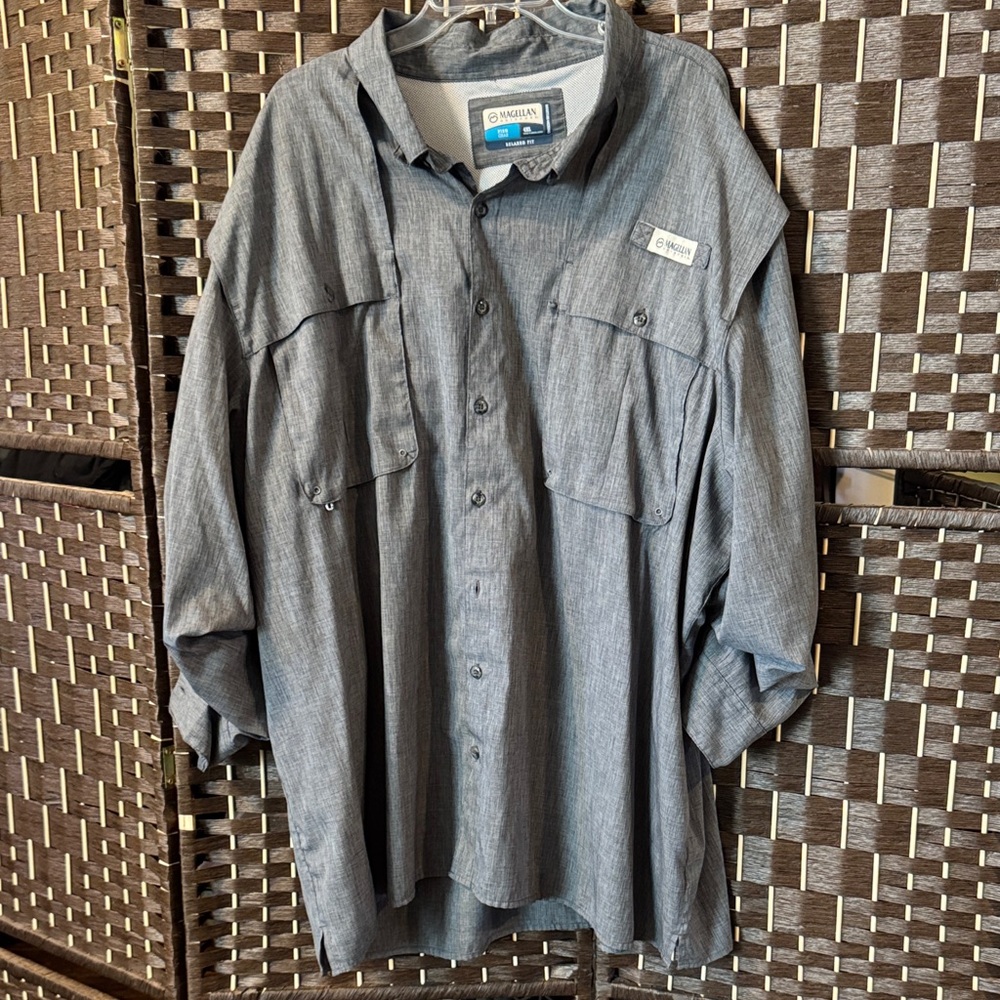 Magellan Outdoors Gray Men's Shirt